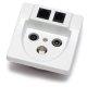 Koncová SAT+TV zásuvka RJ45 + RJ11